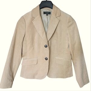 Talbots Tan Corduroy Blazer Size 4P